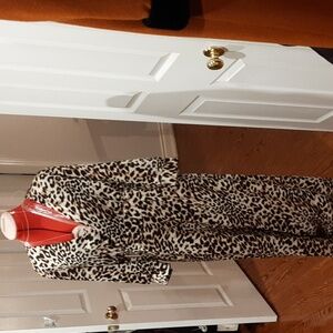 BCBGMaxAzria Leopard Print Jumpsuit